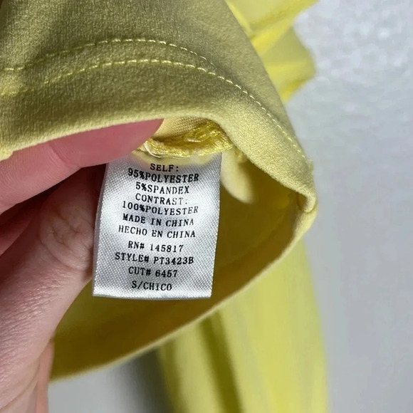 Privy Yellow Long Sleeve Open Shoulder Top - Picture 6 of 7